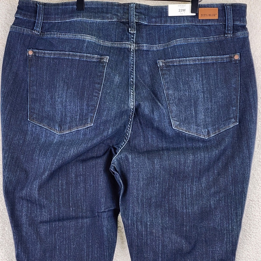 Judy Blue High Waist Skinny Fit Jeans Womens 22W Dark Wash Button Fly Casual - Picture 6 of 13